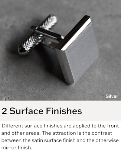 [TAVARAT] Tie Clip Tie Clips for Men Black Silver Light Gold Tie Bar Tie Pin Tps-163 - style: cufflinks set (silver)