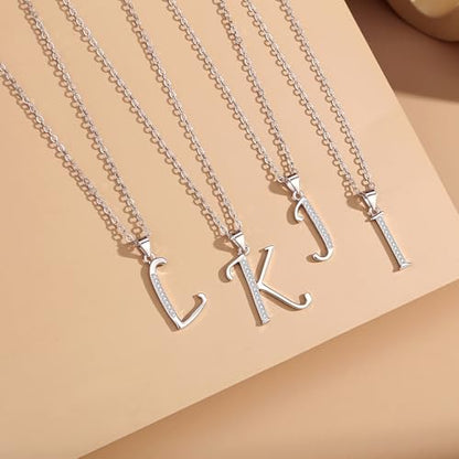 VIKI LYNN Dainty Initial Letter Pendant Necklace for Women | Cubic Zirconia Initial Jewelry, Personalized Letter Necklace, Dainty Women Jewelry, Birthday Gift Idea for Her, Mom and Wife - color: Silver, style: Silver-I