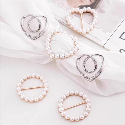 15pcs Silk Scarf Ring Clips, Premium T-Shirt Tie Clips for Women, Fashion Metal Waist Cinch Buckles for Loose Clothes Accessories(Gold/Silver)