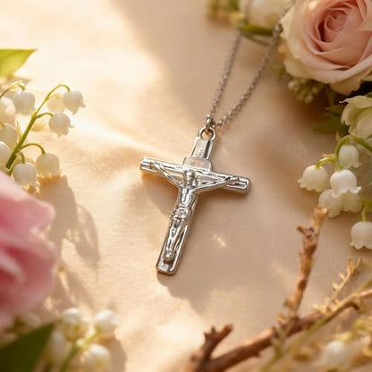 Baydurcan Dainty Silver Necklace for Women Ankh Horse Celtic Necklace Gifts | Dainty charm gifts for friends sister mother, birthday, christmas, graduation gifts. Ready to give with card & envelope. - style: Jesus