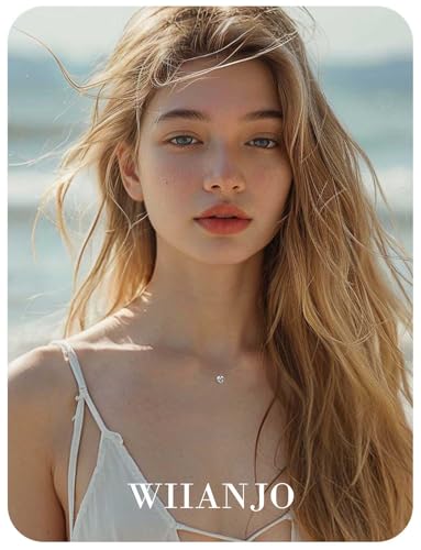 Teardrop 925 Silver CZ Floating Pendant Necklace 16 Inch Cubic Zirconia Invisible Necklace, Hypoallergenic, Jewelry Gifts for Women Anniversary Birthday - color: Round-Shaped_6MM