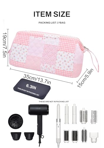 TeeYee Nylon Hair Tools Travel Bag for Dyson Airwrap Quilted Toiletry Bag | Travel Storage Bag for Shark Flexstyle/Curling Iron,Water-repellent,Wide-open,Well-structured,Heat-safe lining,001boho - color: Boho
