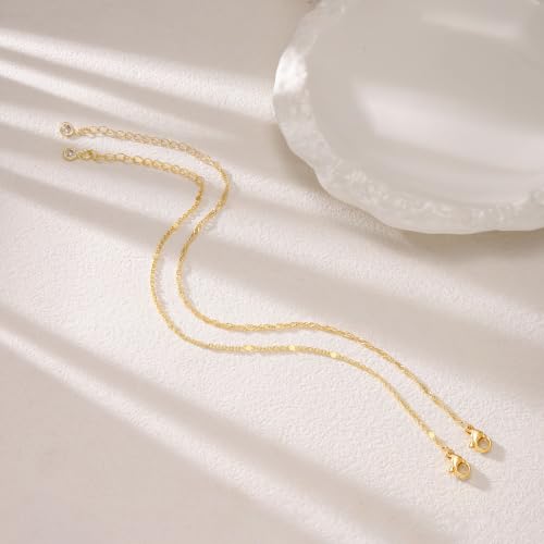 Moodear Gold Bracelets for Women, 2PCS Dainty 14K Gold Plated Link Chain | Waterproof Non Tarnish Jewelry, Adjustable Gold Plated Link & Bead Chain, Perfect for Daily Wear, Vacation Outfits & Gifts - color: gold-2