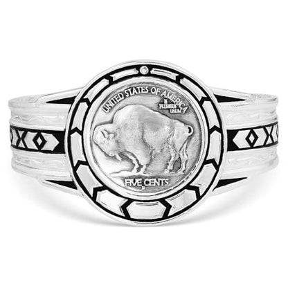 Montana Silversmiths Made in the USA Western Lifestyle Women's Cuff Bracelet - style: Buffalo Plains