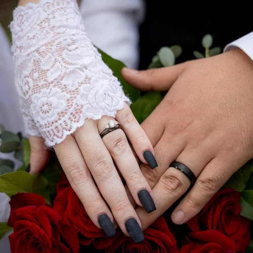 TRUMIUM 2mm 4mm 6mm 8mm Black Tungsten Ring for Men Women Wedding Band Domed High Polish Comfort Fit 4-15 - color: 2mm Black