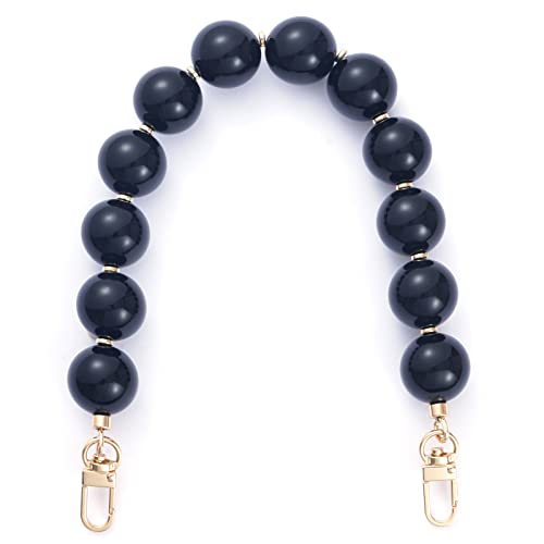 AUMEY Handbag Chain Straps Acrylic Purse Chain Strap Fashionable Replacement Purse Clutches Handles for Purse Handbags DIY Crafts, 15 inch of Each (YZL02-Black) - color: Yzl02-black