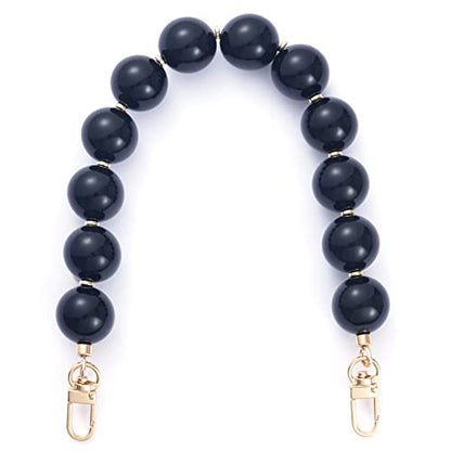 AUMEY Handbag Chain Straps Acrylic Purse Chain Strap Fashionable Replacement Purse Clutches Handles for Purse Handbags DIY Crafts, 15 inch of Each (YZL02-Black) - color: Yzl02-black