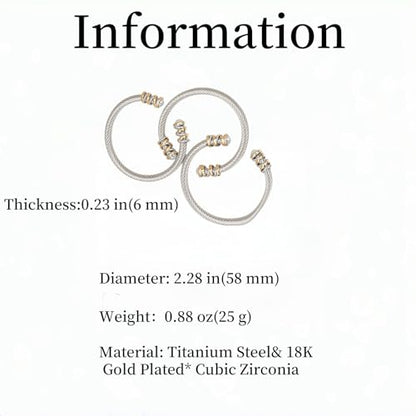 18K Gold Bangle Bracelets for Women 925 Sterling Silver Bracelets Bracelets Adjustable Boho Bracelets Stackble Cuff Bangle Bracelets for Men Women Chunky Gold Bangle Open Cuff Bracelets Christmas Gift - color: Bracelets-05