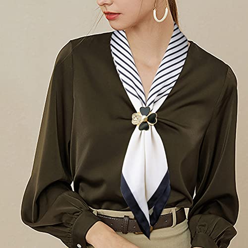 3pcs Fashion Scarf Ring Clip 3 Rings Silk Scarves Clip For Women Shawl Clip Buckle Gold Smooth Scarf Brooches Buckle - color: Scarf clip B-3PCS