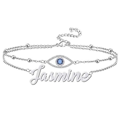 Ankle Bracelet for Women Personalized Name Anklet 18K Gold Plated Custom Dainty Anklet Bracelet Beach Jewelry for Girlfriend - color: Style 10