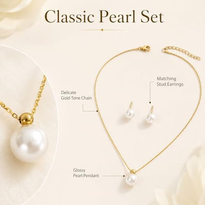 Pearl Necklace for Women Dainty Pearl Necklace Timeless Jewelry christmas gifts friendship gifts for women - color: A