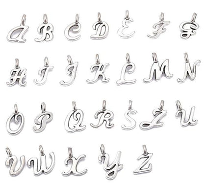 Alphabet Letter Charms,Mini A-Z Alphabet Charm Pendant Bead for DIY Personalized Jewelry Making Findings(4 sets/104pcs) - color: Silver