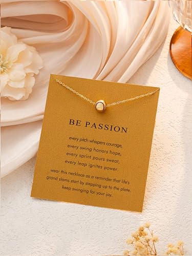 Baydurcan Dainty Gold Necklace for Women Ankh Mom Jesus Sun Star Necklace | 14K Gold Plated Pendant Necklaces Gifts for Friends Sister Mother, Birthday, Christmas, Graduation, Inspirational Gifts - style: Ball