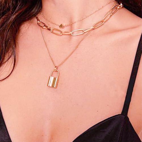NEWITIN 49 Pieces Gold Jewelry Set for Women Fashion Costume Jewelry Gold Plated Necklace Bracelet Ring Earrings Set for Women - color: Rose Gold Jewelry Set
