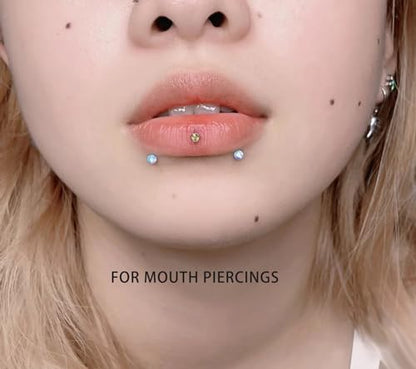 20G 18G 16G F316 Titanium Flat Back Nose Rings Studs Hypoallergenic Screw on Tragus Helix Cartilage Earrings Stud Piercing Jewerly for Women Men Bars 6mm - style: 20G Flat Back Nose Studs-bars 8mm
