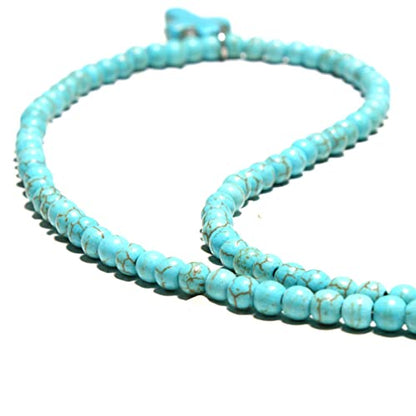 Small Dainty Cross Necklace Pendant Bohemian Turquoise Seed Bead Beaded Necklace Choker for Women Men Faith Jewelry Gift - color: 01 Orange
