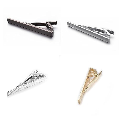 Pearl Rose Tie Clip Cufflinks Set for Men Gold Silver Gun-black Cufflinks and Tie Clip Groom Wedding Business Jewelry - style: Special 4-Color Set