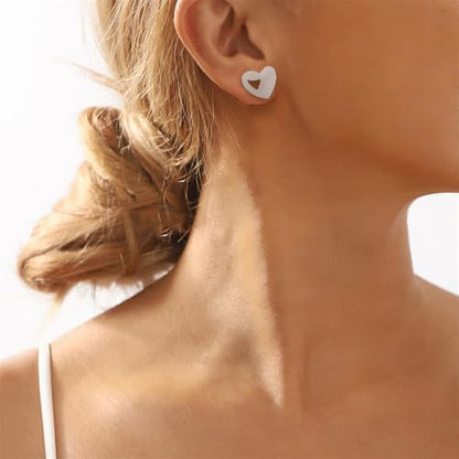 Heart Silicone Ear Tunnel Plugs Gauges Expanders Hollow Flexible Soft Tunnels Kit Stretcher Earrings Fashion Lobe Piercing Body Jewelry for Women Her 6 Pairs Set - color: Clear, size: 14mm-25mm