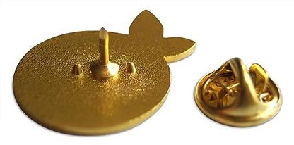 Novel Merk Fruit Lemon, Strawberry, or Orange Appreciation Lapel Pin, Hat Pin & Tie Tack Set with Clutch Back - style: 3-Orange