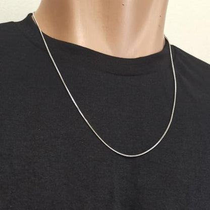Snake Chain Sterling Silver Round Snake Chain Necklace for Men 1mm 1.5mm 2mm 2.5mm 3mm Flexible Italian Chain for Men Women - size: 20", style: Width: 3mm