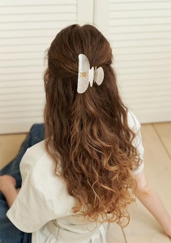 LILIE&WHITE Acrylic Letter Hair Clips For Women Stylish R Monogram | Alphabet Hair Clip Fashion Glitter Claw Clip Elegant And Durable Hair Accessory Large Hair Clips R - color: HC22539R