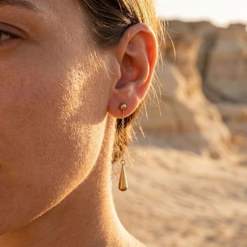 Gold Plated Dangle Earrings Dainty Silver Drop Earring Trendy Long Dangling Wedding Bridesmaid Hoop Diamond Crystal Cute Earring Prom Jewelry Graduation Gifts for Women - color: gold 4