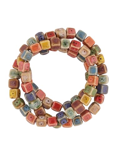 MINACHI Boho Colorful Ceramic Bead Wrap Strand Bracelet for Women, Bohemian Hippie Summer Jewelry Gift - color: S04