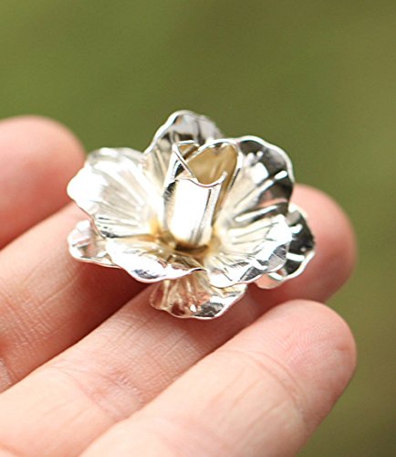 3pcs Men's Brooch Pins Rose Flower Lapel Stick Brooch Pins for Sui - color: Sliver