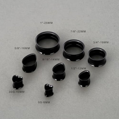 Gauges Ears Plugs and Tunnels Double Flared Earrings Upgrade Tear Drop Piercing 1 Pair Gift Packing Stretchers 0g to 1 Inch. - color: ST063H, size: 7/8"(22mm)