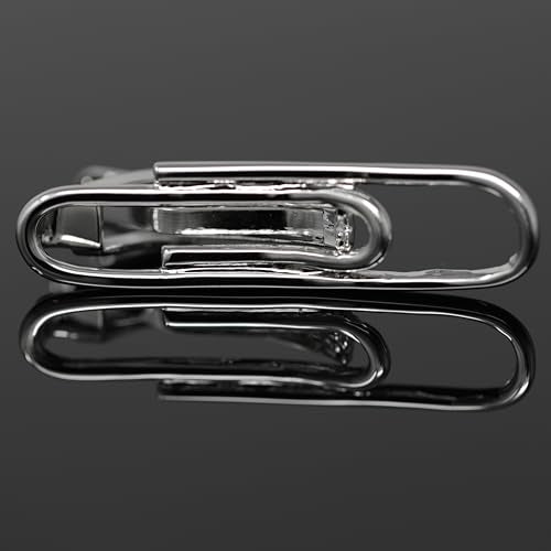 Novelty Silver Tone Paper Clip Tie Clip In Box