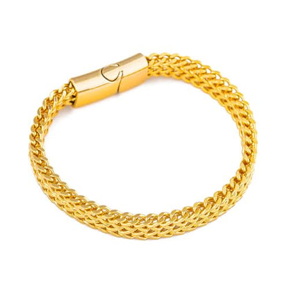 Gold Bracelets Cuban Link Bracelet Gold Jewelry Bangle for Women - color: Gold