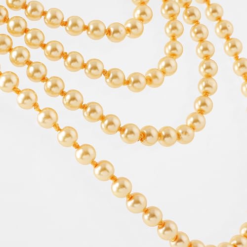 BABEYOND Long Pearl Necklace Faux Pearls Necklace Set Beaded Long Pearls Necklace 1920s Gatsby Costume Jewelry - color: Gold