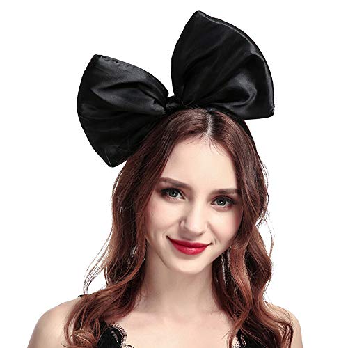 ZTL Women Huge Bow Headband Hairband Hair Hoop Accessories Party Props - color: Black