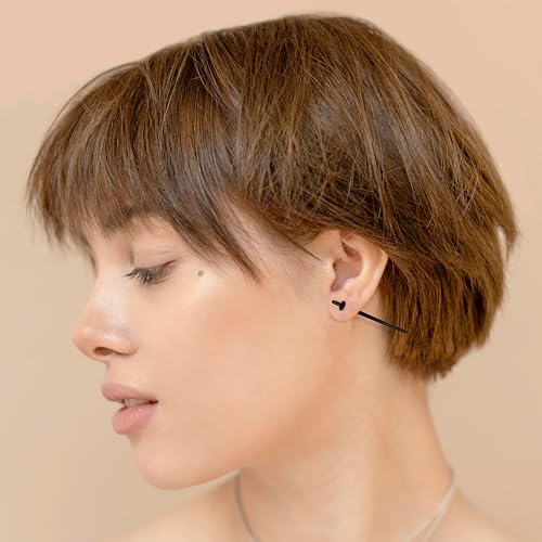 36pcs Ear Gauge Stretching Kit Silicone 14G-00G Gauges for Ears, Tapers, Tunnels & Plugs, Lightweight Acrylic Expanders, Body Piercing Jewelry Earring Gauging Set for Starter Beginner Men Women, Black