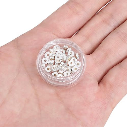 Silver Plated Hexagon Spacer Beads 4x1.5mm 50pcs for Jewelry Making Findings Non Tarnish - color: Silver, size: 4x1.5mm Hexagon