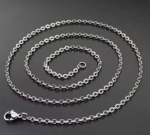 Adabele 304 Surgical Stainless Steel Flat Cable Chain Necklace 18 20 22 24 Inch Cute Small Non Tarnish Waterproof Women Jewelry - size: 22 Inch - 5pcs, style: 1.3mm width