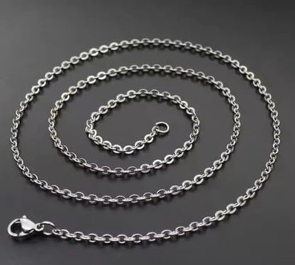 Adabele 304 Surgical Stainless Steel Flat Cable Chain Necklace 18 20 22 24 Inch Cute Small Non Tarnish Waterproof Women Jewelry - size: 18 Inch - 2pcs, style: 1.5mm width
