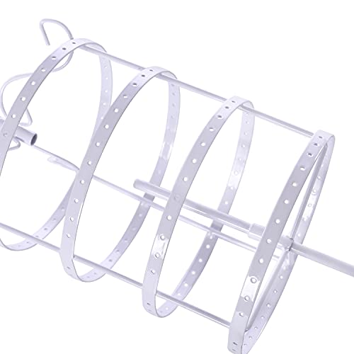 Sooyee Jewelry Holder,360 Rotating Earring Holder Organizer Jewelry Stand,4 Tiers 144 Holes Earring Display Stands for Selling,Metal Jewelry display,White - color: Metal White