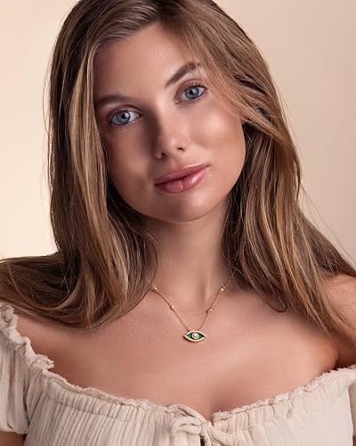SNGIA 18K Gold Plated Stackable Adjustable Curved Horizontal Bar with CZ Pendant Necklace For Women by SNGIA, Dainty Drop Layered Trendy Birthstone Gemstone Charm Statement Jewelry Gifts, Bohemian Vintage Handmade Unique Cute Thin Skinny Dainty Chain Bead