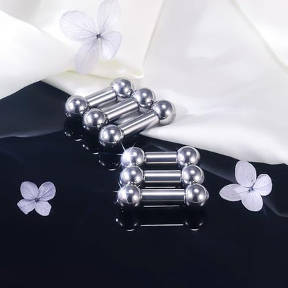 Ruifan Grade 23 Titanium Internally Threaded Nipple Piercing Jewelry Barbell Ring PA Tongue Rings Nipple Straight Body Piercing Jewelry for Women Men 16G 14G 12G 8G 6G 4G 2G - size: 2GA - 5/8" (16mm)