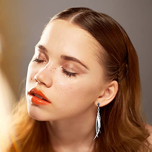 Hicarer 12 Pairs Clip on Earrings Dangle Drop Dangle Earrings Set Bohemian Tassel Pendant Plated Ear Non Piercing for Women Jewelry Gifts Wedding Party - color: Silver