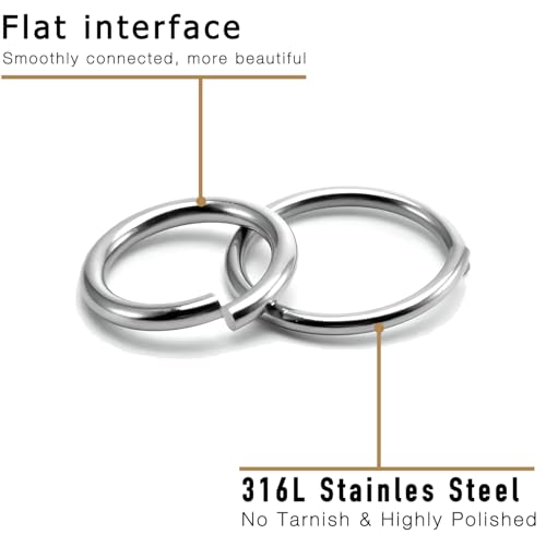 450Pcs Stainless Steel Lobster Claw Clasps & Jump Rings (10mm) | Fadeless, Waterproof, Hypoallergenic, Jewelry Making