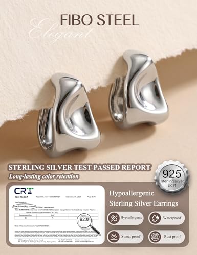 Chunky Gold Stud Earrings for Women Sterling Silver Earring Hypoallergenic | Non Tarnish 14K Gold Plated 925 Silver Posts for Sensitive Ears,Knot Statement Dangle Earrings Gold Jewelry Gifts Lightweight - color: silver plated-chunky