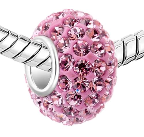 Adabele 1pc Solid 925 Sterling Silver Jan-Dec Birthstone Bead Charm - color: October