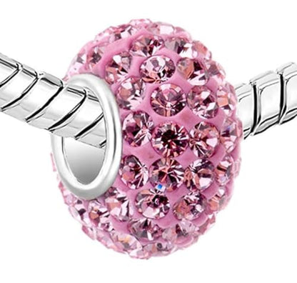 Adabele 1pc Solid 925 Sterling Silver Jan-Dec Birthstone Bead Charm - color: October
