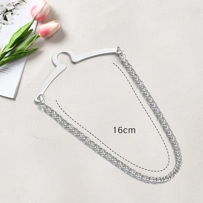 3 Packs Tie Chain for Men Fashion Necktie Clips and Chains Mens Accessories with Ring Clasps for Suits Neckties Vests and Trousers Elegant Tie Pins and Tacks for Business and Wedding Wear