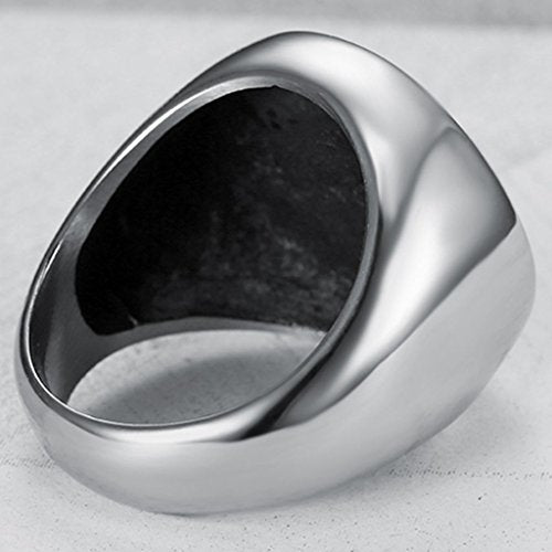 Jude Jewelers Stainless Steel Tree of Life Round Signet Ring