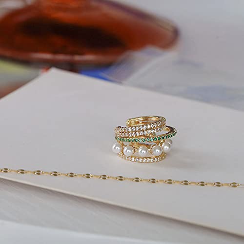 Pearl Ear Cuff Earrings for Women 14K Gold Ear Cuffs for Non Pierced Ears Cartilage Earrings - style: Pearl