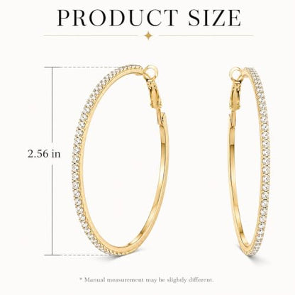Big Chunky Gold Hoop Earrings for Women Beaded Large Statement Earrings Lightweight Fashion Jewelry Daily Wear Party Gift - color: F1:Gold 6.5cm