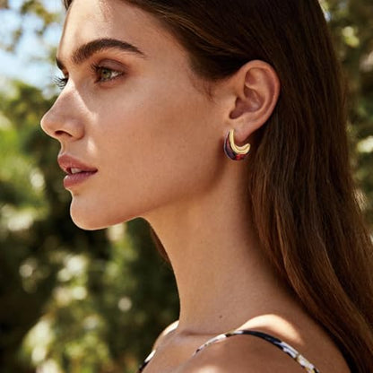 Tear Drop Earrings for Women,Crystal Stud Earrings With Gold and Amber color, Elegant Everyday and Wedding Jewelry Gift for Her